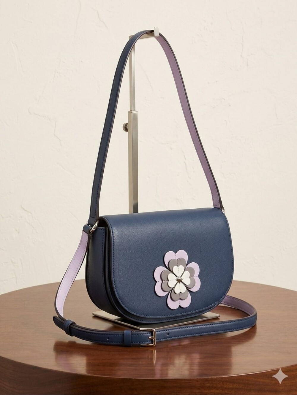 KATE SPADE REILEY‎ WITH SPADE APPLIQUE CROSS BODY NAVY MINI BAG